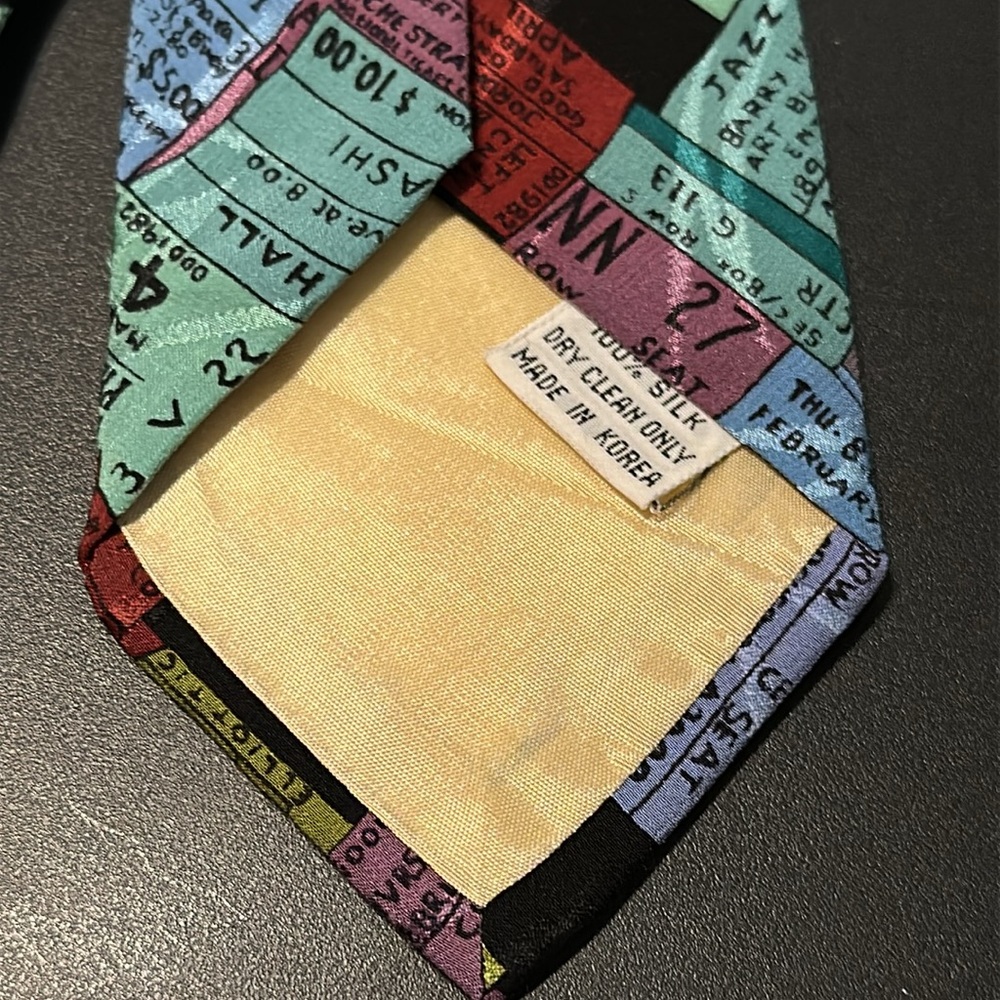 Nicole Miller colorful ticket stub Pattern Tie - Picture 4 of 4